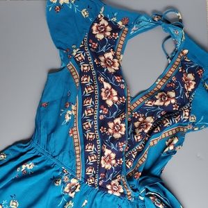 Blue Shorts Romper